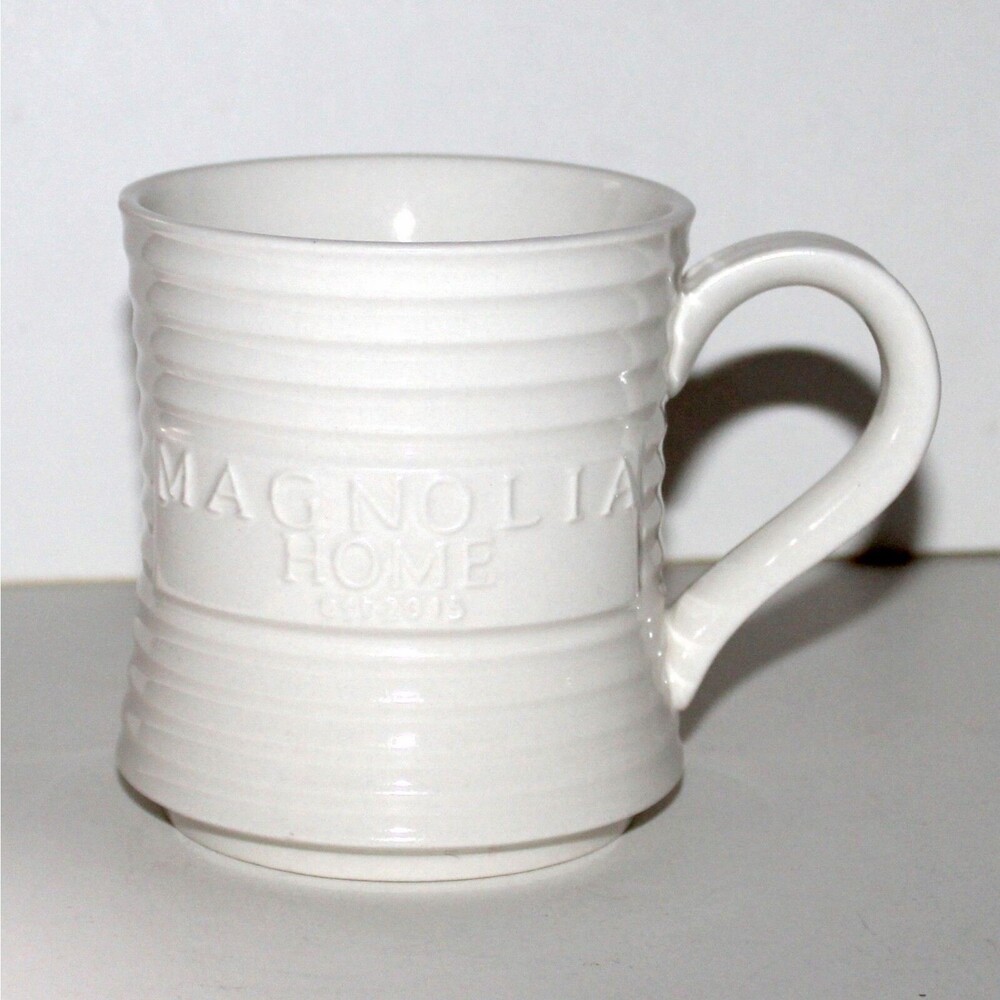 Magnolia Home coffee tea mug White Ceramic farmhouse 12oz Joanna Gaines